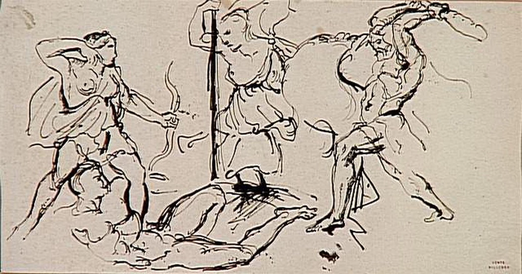 Lotta delle amazzoni - Musée national Eugène Delacroix, Paris